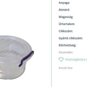 Easy multi box kerek 2.1l ESY404