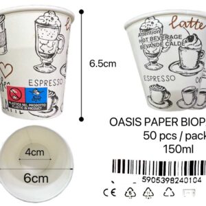 OASIS öko papírpohár 50db 150ml