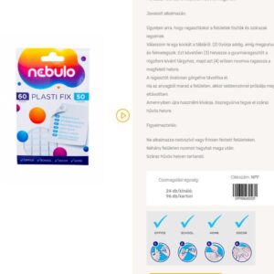 Gyurmaragasztó. Plasti Fix. 60 db/50 g