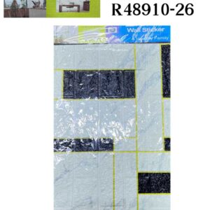 3D habszivacs falmatrica panel, fekete-fehér márványmintás LA-056