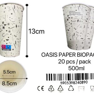 OASIS öko papírpohár 40db 500ml