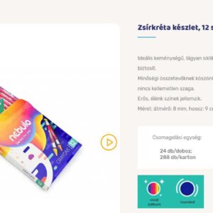 Zsírkréta készlet. hengeres. 12 színes