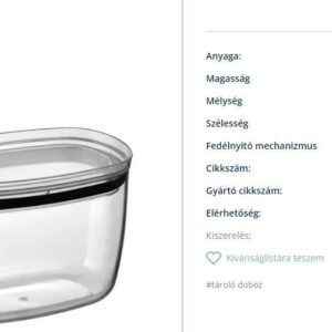 Tuffex tároló doboz ovális 0.9l TP638