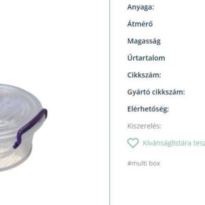 Easy multi box kerek 1.2l ESY403