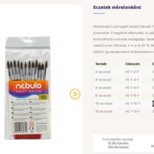 Ecset festett nyéllel. 10-es