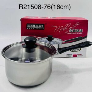 Rozsdamentes acél tejfőző lábas 16 cm dobozos