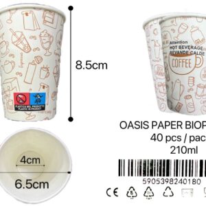OASIS öko papírpohár 40db 210ml