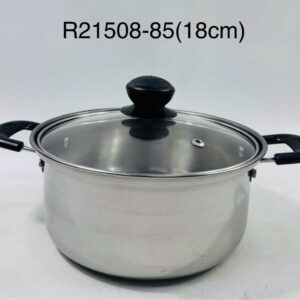 Rozsdamentes acél kétfüles fazék 18 cm