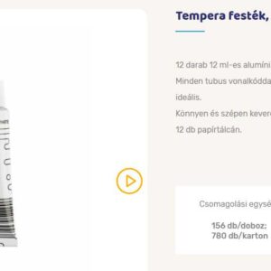 Tempera festék. fehér. 12 ml-es