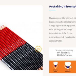 Postairón. háromszögletű