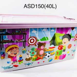 Asude tároló doboz mintás gyerekeknek 40l ASD150
