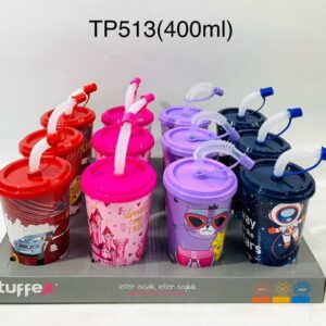 Tuffex pohár szívószálas tetővel 0.25l TP513