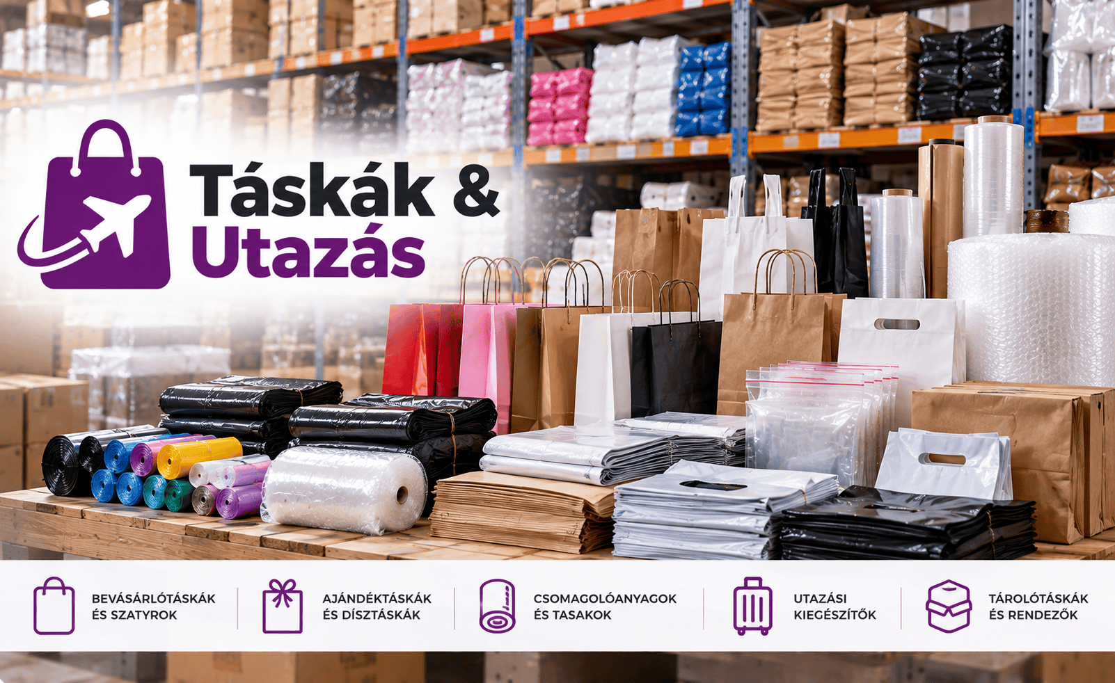Taskak es csomagolas nagykereskedelmi kinalata